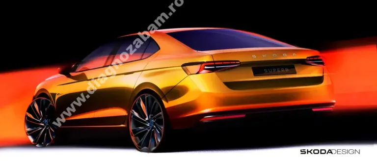 skoda a publicat primele schite cu noua generatie skoda superb inainte de debutul oficial
