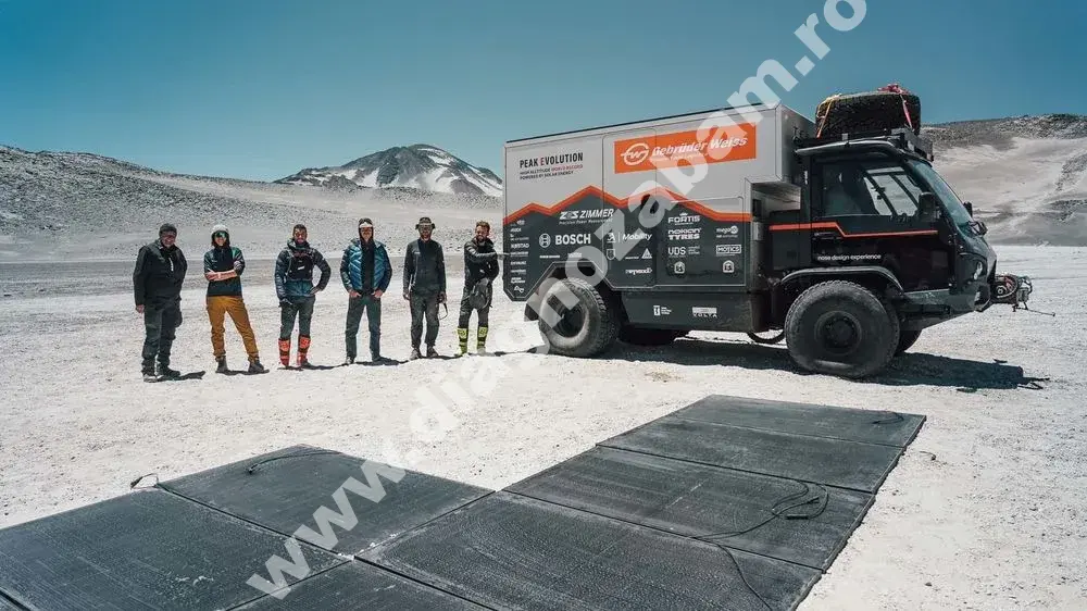 realizare uimitoare un camion electric echipat cu panouri solare a atins altitudinea de 6500 de metri mfrh original