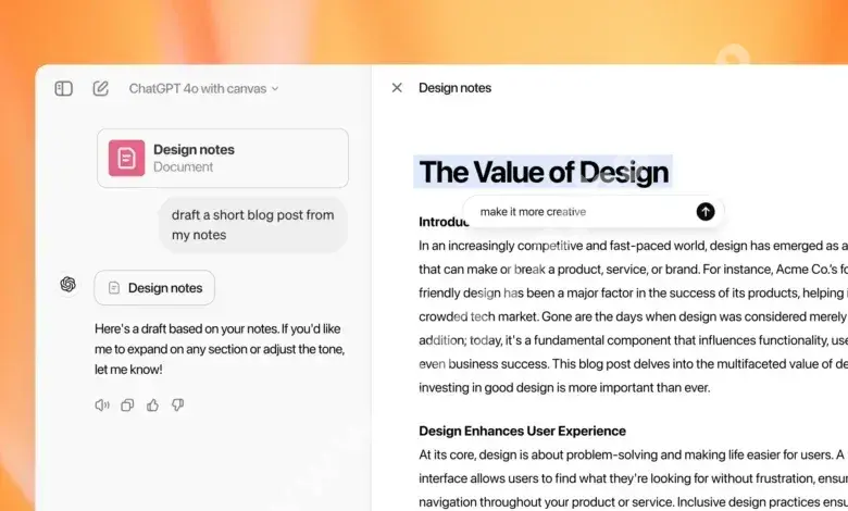 openai lanseaza chatgpt canvas un nou instrument de asistenta la redactarea textelor si programarii