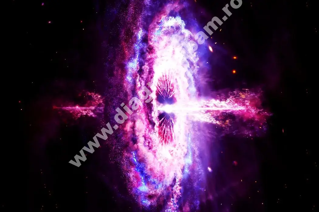 astronomii descopera un rezervor imens de apa in jurul unui quasar aflat la 12 miliarde de ani lumina distanta mfrh original