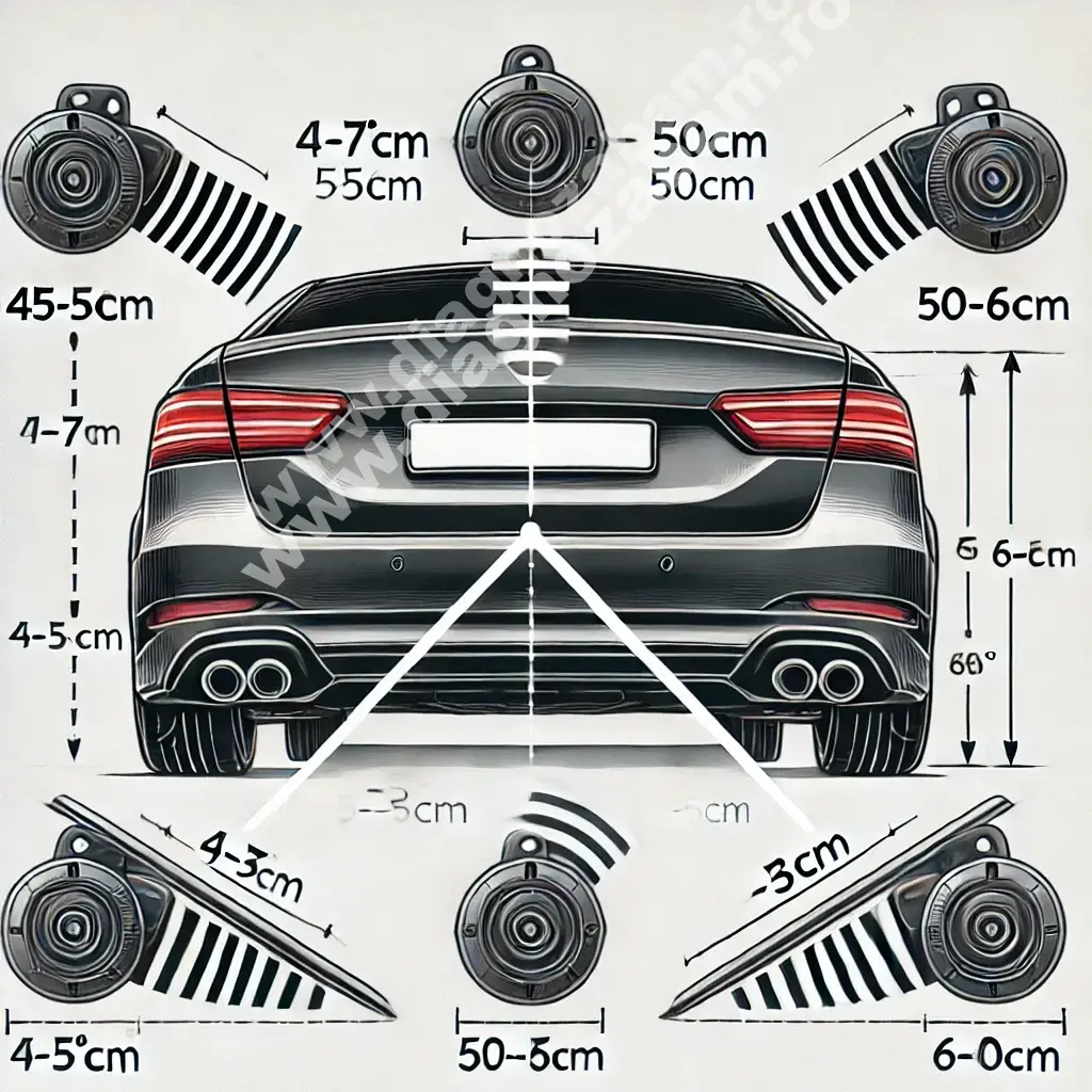 care este unghiul de montare a senzorilor de parcare aftermarket