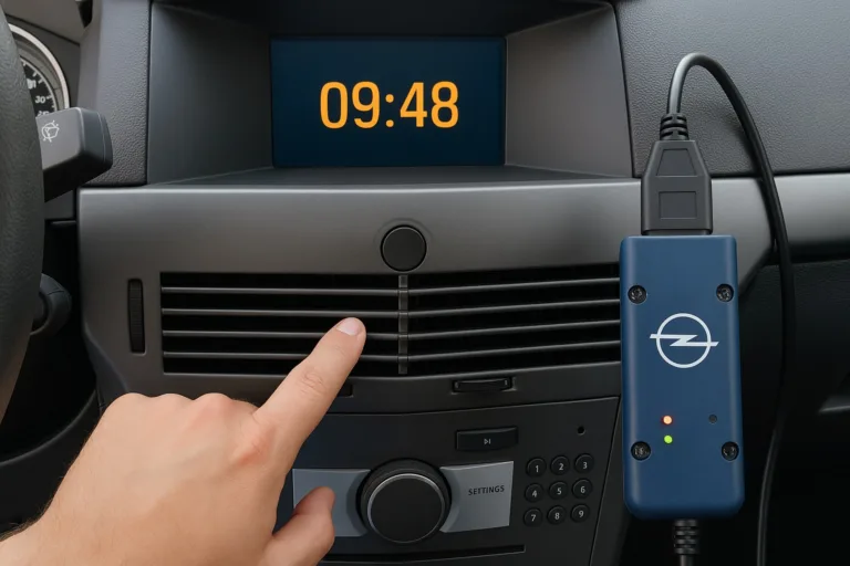 Setarea orei pe Opel simplu și rapid!