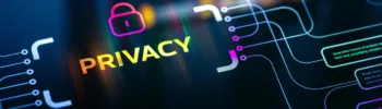 Privacy Background. Privacy Technology Concept on Digital Screen Showcasing innovations in internet security and privacy