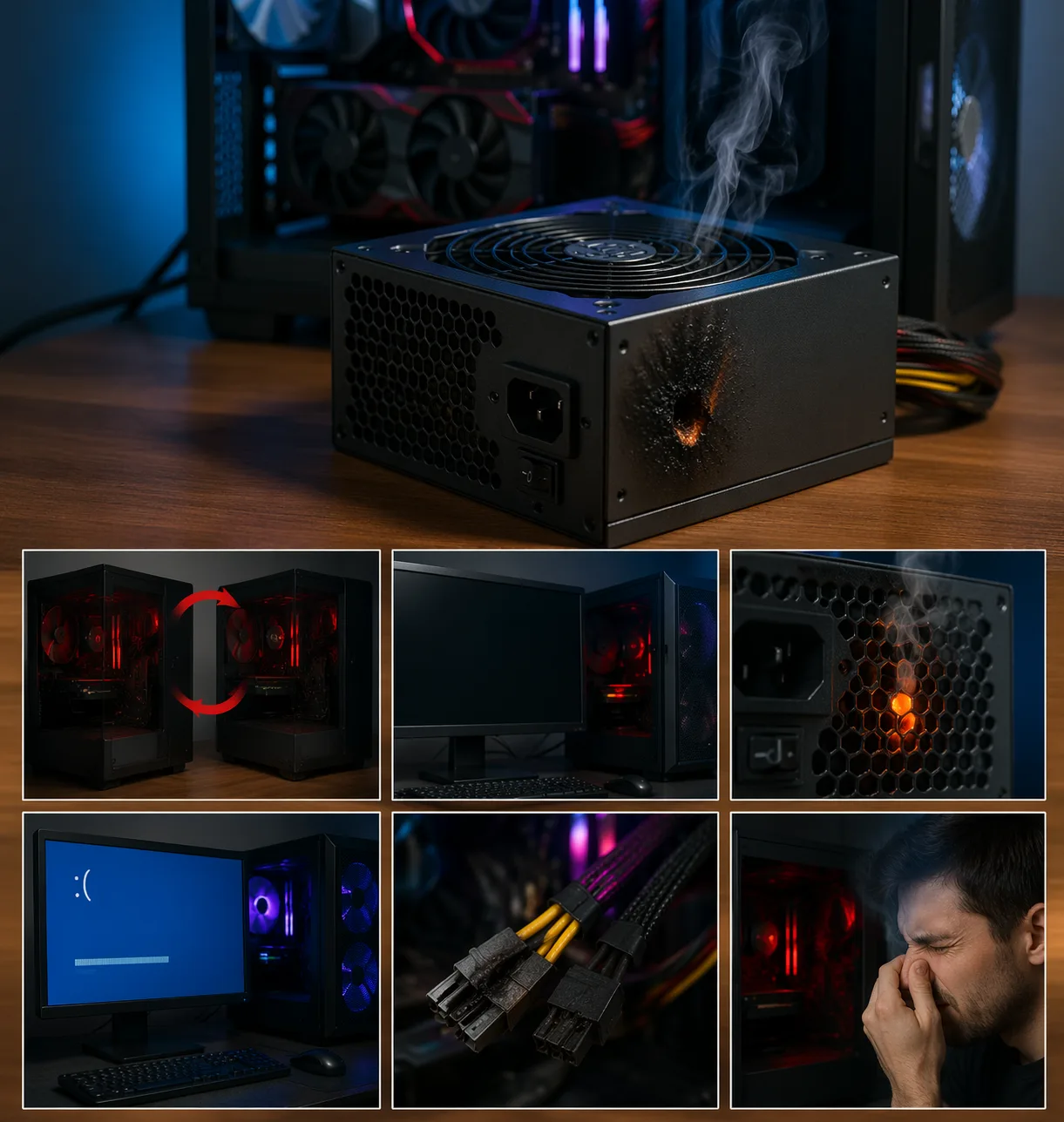 Defecțiune alimentare PC și diagnosticare
