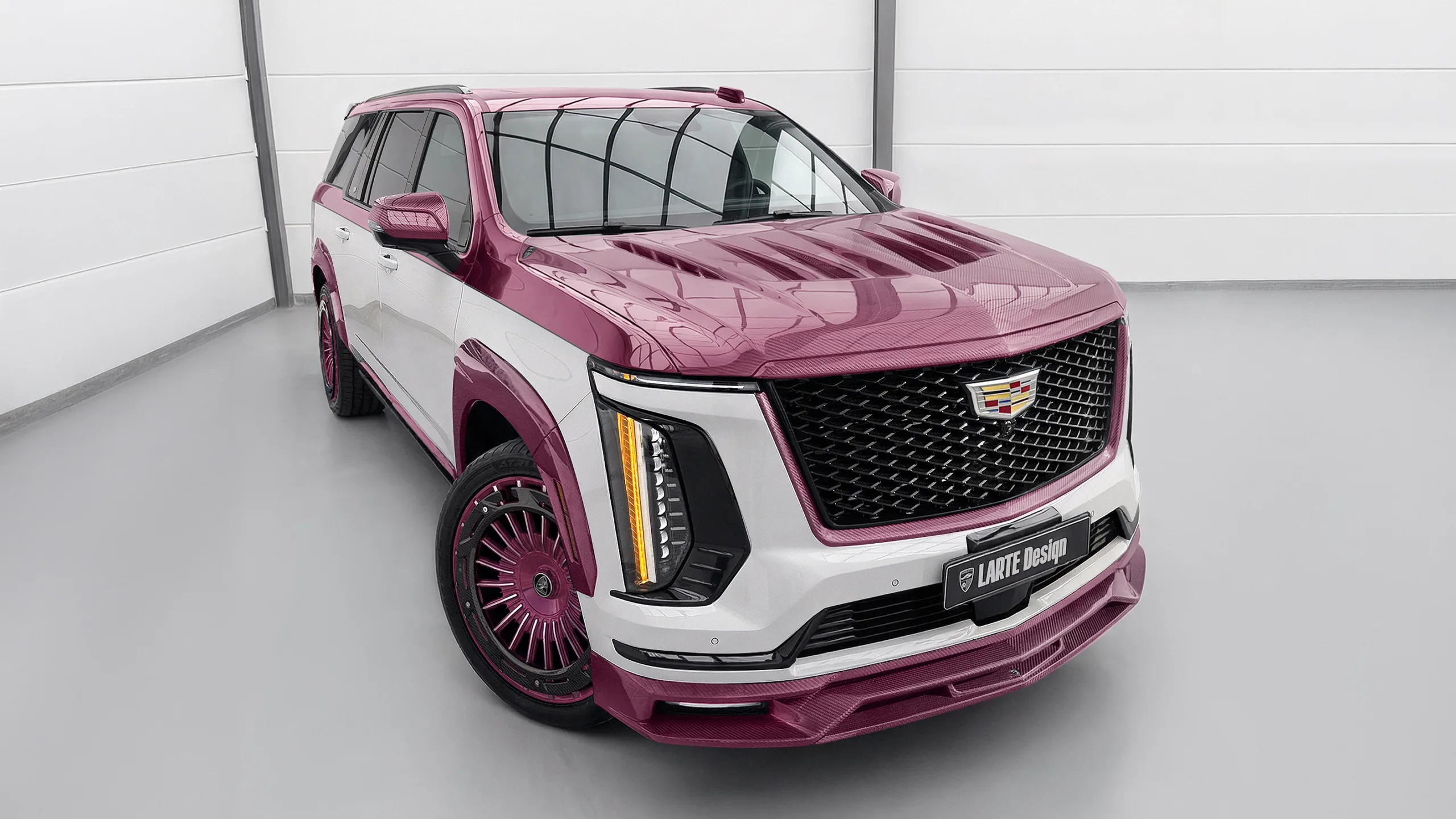 escalade white pink studio wide
