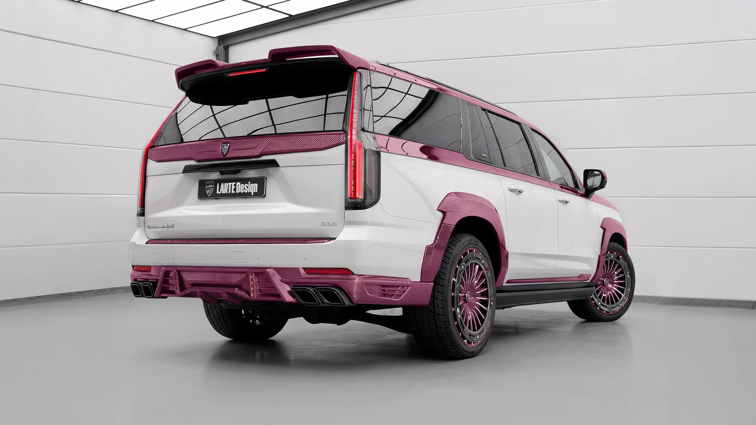 escalade white pink studio wide