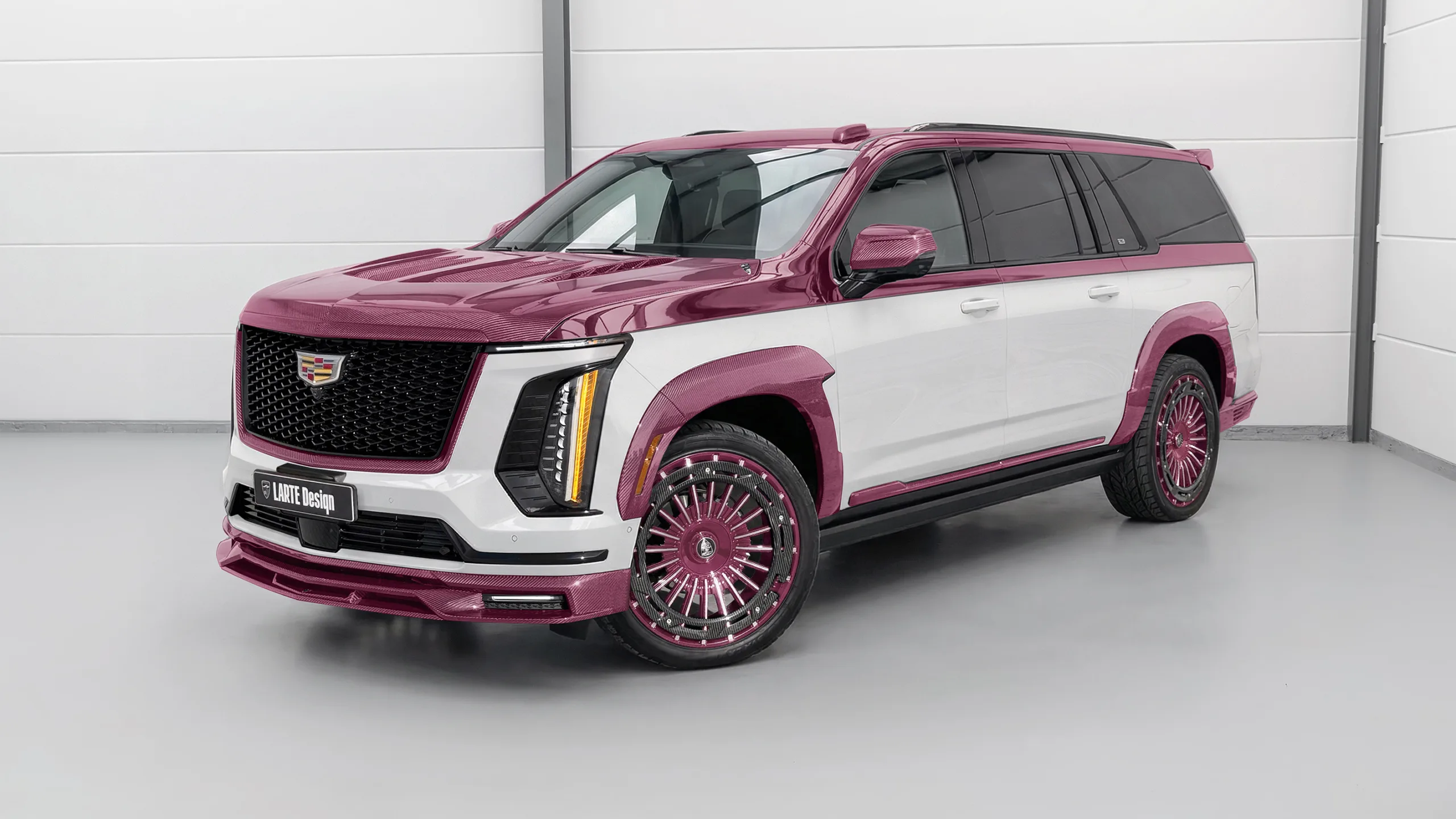 escalade white pink studio wide