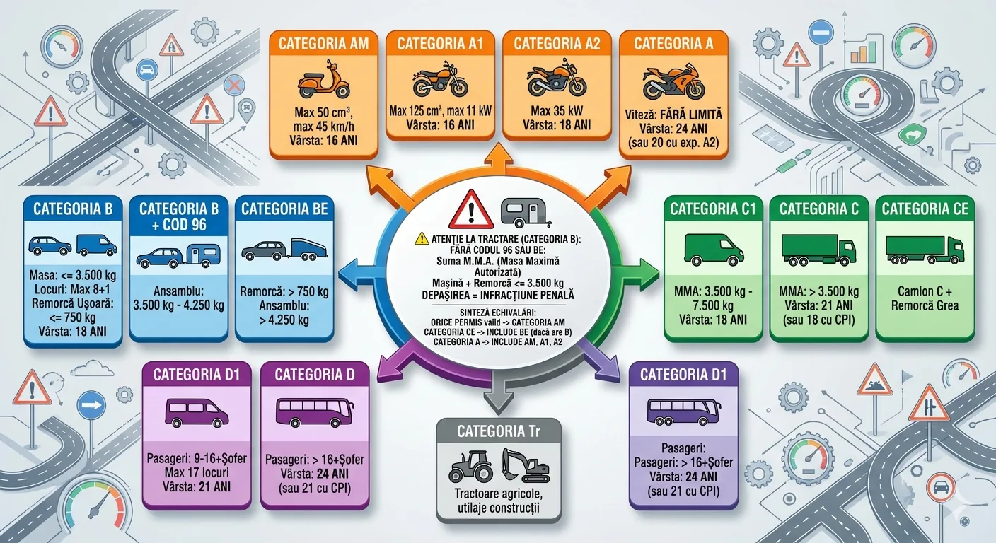 Clasificare Autoturisme și Categorii Permis