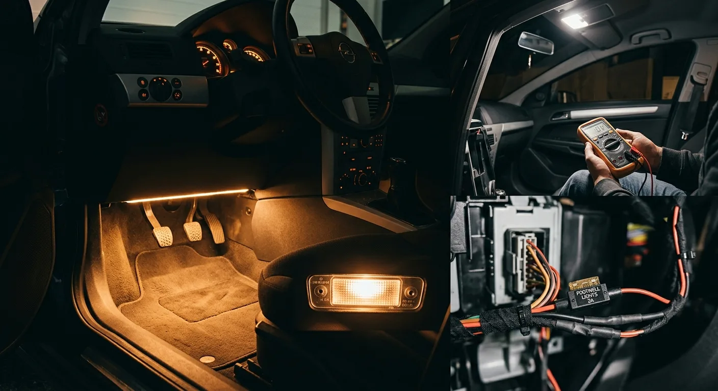 footwell lights astra h diagnoza bam ro